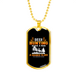 Deer Hunting Chance Necklace Stainless Steel or 18k Gold Dog Tag 24" Chain-Express Your Love Gifts