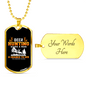 Deer Hunting Chance Necklace Stainless Steel or 18k Gold Dog Tag 24" Chain-Express Your Love Gifts