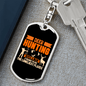 Deer Hunting Loneliest Places Keychain Stainless Steel or 18k Gold Dog Tag Keyring-Express Your Love Gifts