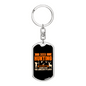 Deer Hunting Loneliest Places Keychain Stainless Steel or 18k Gold Dog Tag Keyring-Express Your Love Gifts