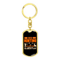 Deer Hunting Loneliest Places Keychain Stainless Steel or 18k Gold Dog Tag Keyring-Express Your Love Gifts