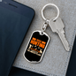 Deer Hunting Loneliest Places Keychain Stainless Steel or 18k Gold Dog Tag Keyring-Express Your Love Gifts