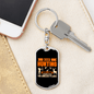 Deer Hunting Loneliest Places Keychain Stainless Steel or 18k Gold Dog Tag Keyring-Express Your Love Gifts