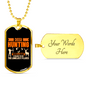Deer Hunting Loneliest Places Necklace Stainless Steel or 18k Gold Dog Tag 24" Chain-Express Your Love Gifts