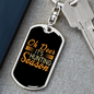 Deer Hunting Season Keychain Stainless Steel or 18k Gold Dog Tag Keyring-Express Your Love Gifts