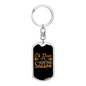 Deer Hunting Season Keychain Stainless Steel or 18k Gold Dog Tag Keyring-Express Your Love Gifts
