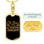 Deer Hunting Season Keychain Stainless Steel or 18k Gold Dog Tag Keyring-Express Your Love Gifts