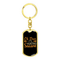 Deer Hunting Season Keychain Stainless Steel or 18k Gold Dog Tag Keyring-Express Your Love Gifts