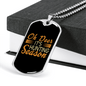 Deer Hunting Season Necklace Stainless Steel or 18k Gold Dog Tag 24" Chain-Express Your Love Gifts