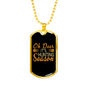 Deer Hunting Season Necklace Stainless Steel or 18k Gold Dog Tag 24" Chain-Express Your Love Gifts