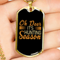 Deer Hunting Season Necklace Stainless Steel or 18k Gold Dog Tag 24" Chain-Express Your Love Gifts