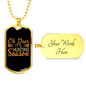 Deer Hunting Season Necklace Stainless Steel or 18k Gold Dog Tag 24" Chain-Express Your Love Gifts