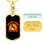 Deer Hunting Tourism Hunter'S Keychain Gift Stainless Steel or 18k Gold Dog Tag Keyring-Express Your Love Gifts