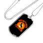 Deer Hunting Tourism Necklace Stainless Steel or 18k Gold Dog Tag 24"-Express Your Love Gifts