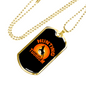 Deer Hunting Tourism Necklace Stainless Steel or 18k Gold Dog Tag 24"-Express Your Love Gifts