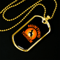 Deer Hunting Tourism Necklace Stainless Steel or 18k Gold Dog Tag 24"-Express Your Love Gifts
