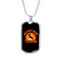 Deer Hunting Tourism Necklace Stainless Steel or 18k Gold Dog Tag 24"-Express Your Love Gifts