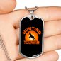 Deer Hunting Tourism Necklace Stainless Steel or 18k Gold Dog Tag 24"-Express Your Love Gifts