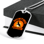 Deer Hunting Tourism Necklace Stainless Steel or 18k Gold Dog Tag 24"-Express Your Love Gifts