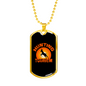 Deer Hunting Tourism Necklace Stainless Steel or 18k Gold Dog Tag 24"-Express Your Love Gifts