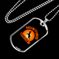 Deer Hunting Tourism Necklace Stainless Steel or 18k Gold Dog Tag 24"-Express Your Love Gifts