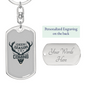 Deer Season Is Coming Hunter'S Keychain Gift Stainless Steel or 18k Gold Dog Tag Keyring-Express Your Love Gifts