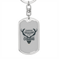 Deer Season Is Coming Hunter'S Keychain Gift Stainless Steel or 18k Gold Dog Tag Keyring-Express Your Love Gifts