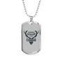 Deer Season Is Coming Hunting Necklace Stainless Steel or 18k Gold Dog Tag 24"-Express Your Love Gifts