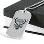 Deer Season Is Coming Hunting Necklace Stainless Steel or 18k Gold Dog Tag 24"-Express Your Love Gifts