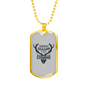 Deer Season Is Coming Hunting Necklace Stainless Steel or 18k Gold Dog Tag 24"-Express Your Love Gifts