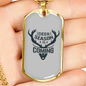Deer Season Is Coming Hunting Necklace Stainless Steel or 18k Gold Dog Tag 24"-Express Your Love Gifts