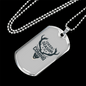 Deer Season Is Coming Hunting Necklace Stainless Steel or 18k Gold Dog Tag 24"-Express Your Love Gifts