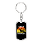Deer Whisperer Keychain Stainless Steel or 18k Gold Dog Tag Keyring-Express Your Love Gifts