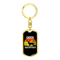 Deer Whisperer Keychain Stainless Steel or 18k Gold Dog Tag Keyring-Express Your Love Gifts