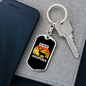 Deer Whisperer Keychain Stainless Steel or 18k Gold Dog Tag Keyring-Express Your Love Gifts
