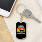 Deer Whisperer Keychain Stainless Steel or 18k Gold Dog Tag Keyring-Express Your Love Gifts