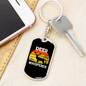 Deer Whisperer Keychain Stainless Steel or 18k Gold Dog Tag Keyring-Express Your Love Gifts