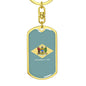 DelawAre State Flag Keychain Dog Tag Stainless Steel or 18k Gold-Express Your Love Gifts