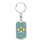 DelawAre State Flag Keychain Dog Tag Stainless Steel or 18k Gold-Express Your Love Gifts