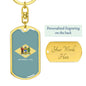 DelawAre State Flag Keychain Dog Tag Stainless Steel or 18k Gold-Express Your Love Gifts
