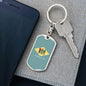 DelawAre State Flag Keychain Dog Tag Stainless Steel or 18k Gold-Express Your Love Gifts