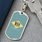DelawAre State Flag Keychain Dog Tag Stainless Steel or 18k Gold-Express Your Love Gifts