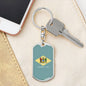 DelawAre State Flag Keychain Dog Tag Stainless Steel or 18k Gold-Express Your Love Gifts