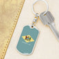 DelawAre State Flag Keychain Dog Tag Stainless Steel or 18k Gold-Express Your Love Gifts