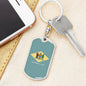 DelawAre State Flag Keychain Dog Tag Stainless Steel or 18k Gold-Express Your Love Gifts
