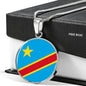 Democratic Republic Of The Congo Flag Circle Necklace Stainless Steel or 18k Gold 18-22"-Express Your Love Gifts