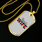 Depute Wife Firefighter Gift Stainless Steel or 18k Gold Dog Tag 24" Chain-Express Your Love Gifts