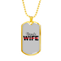 Depute Wife Firefighter Gift Stainless Steel or 18k Gold Dog Tag 24" Chain-Express Your Love Gifts