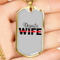 Depute Wife Firefighter Gift Stainless Steel or 18k Gold Dog Tag 24" Chain-Express Your Love Gifts