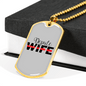 Depute Wife Firefighter Gift Stainless Steel or 18k Gold Dog Tag 24" Chain-Express Your Love Gifts